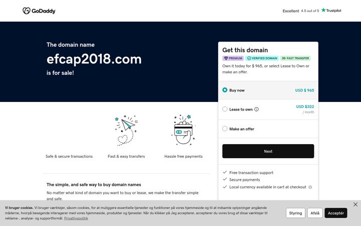 Screenshot of efcap2018.com