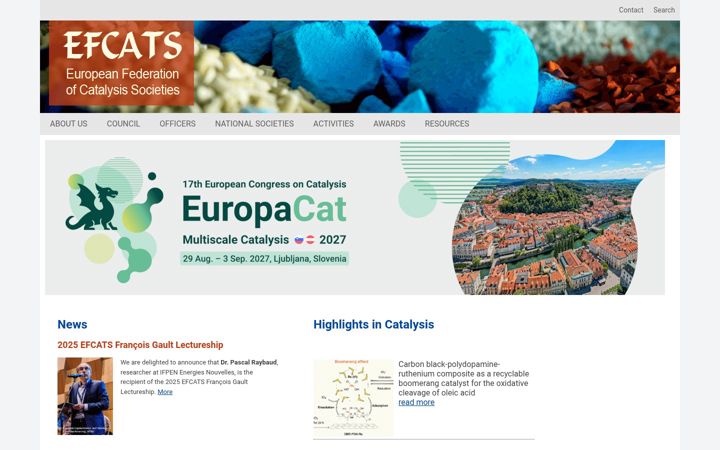 Screenshot of efcats.org
