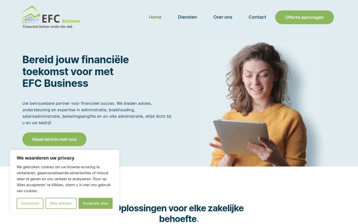 Screenshot of efcbusiness.nl