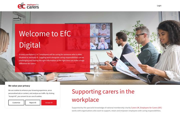 Screenshot of efcdigital.org
