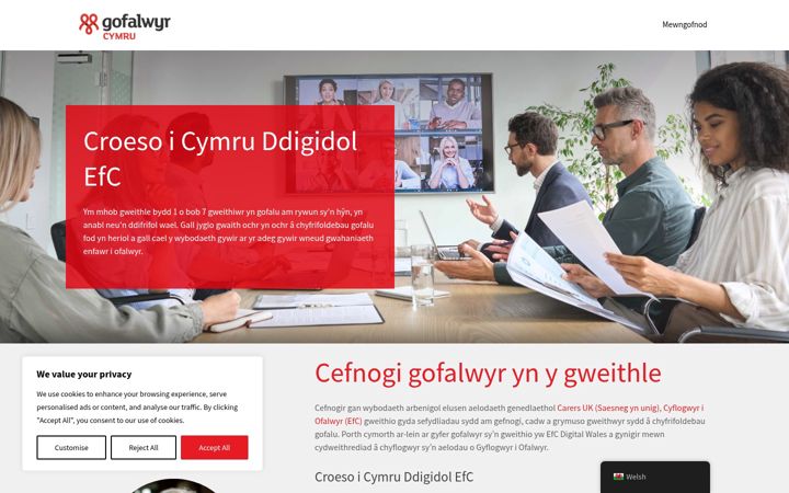 Screenshot of efcdigitalwales.org