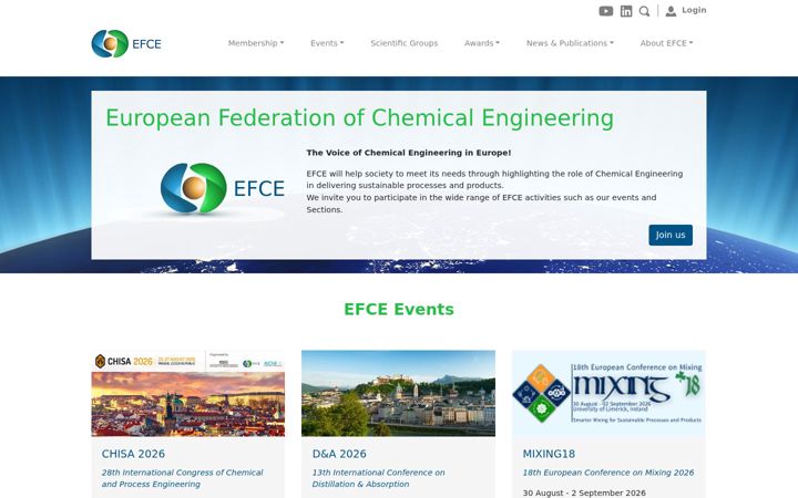 Screenshot von efce.info