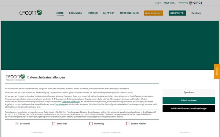 Screenshot of efcom.de