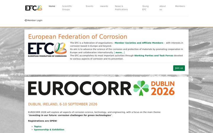 Screenshot of efcweb.org