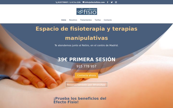 Screenshot of efectofisio.com