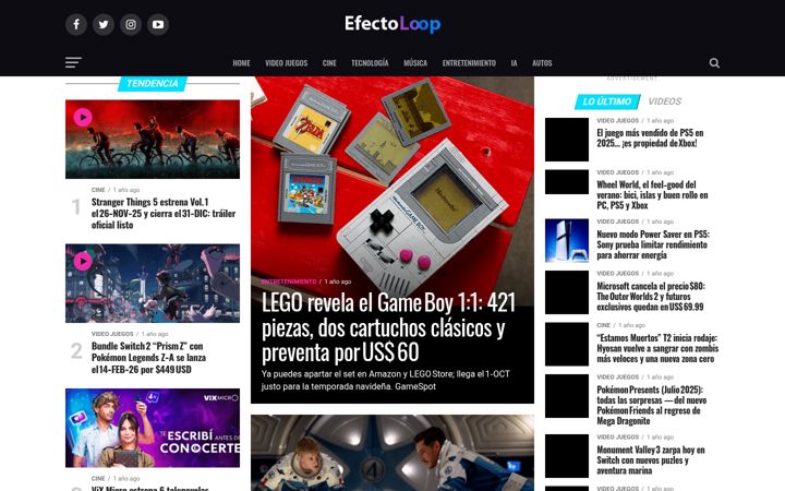 Screenshot of efectoloop.com