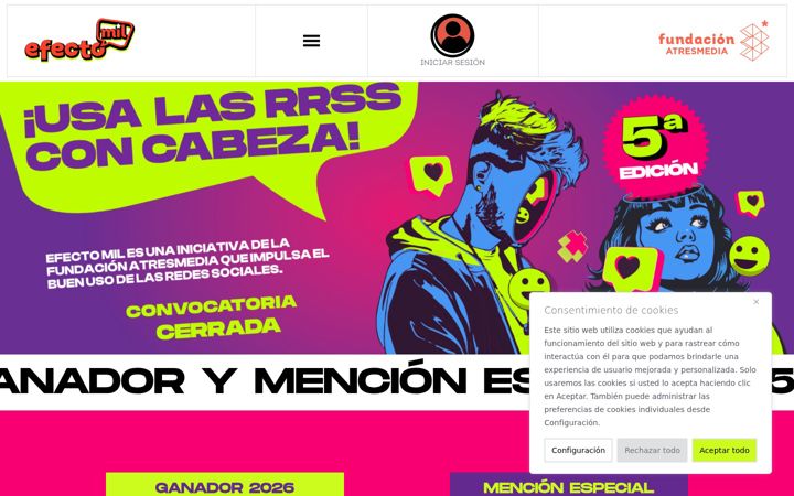 Screenshot of efectomil.org