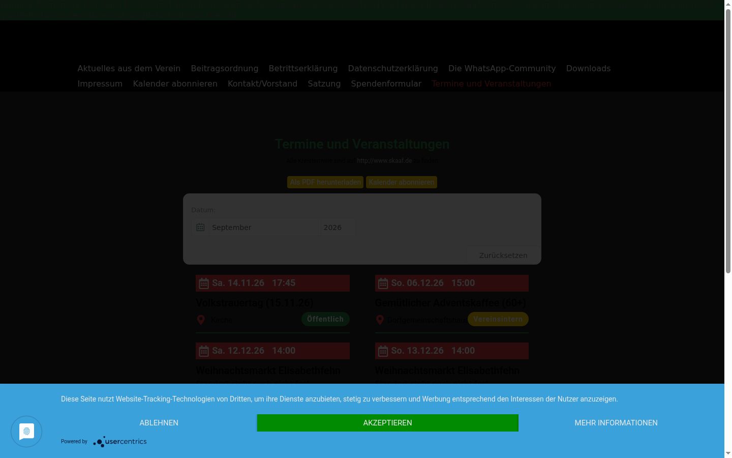 Screenshot tal-banner tal-kunsens muri qabel kwalunkwe interazzjoni