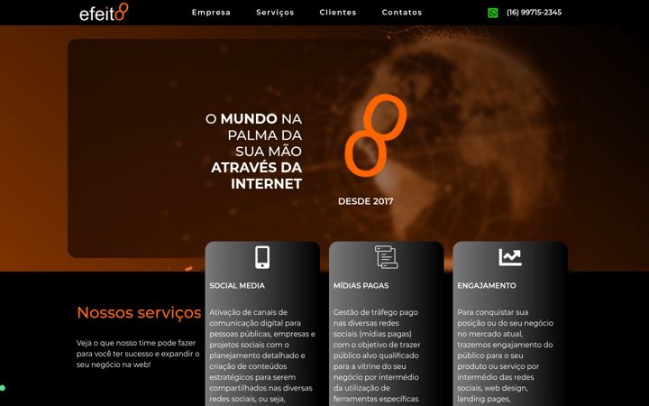 Skærmbillede af efeito8.com.br