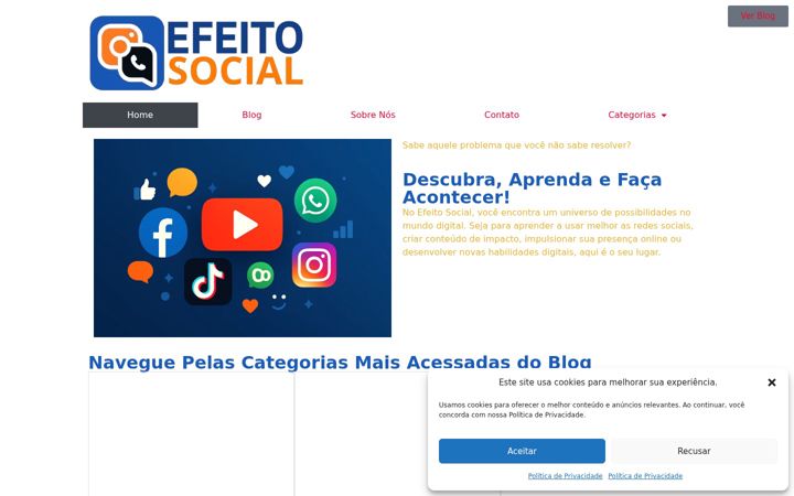 Screenshot of efeitosocial.com