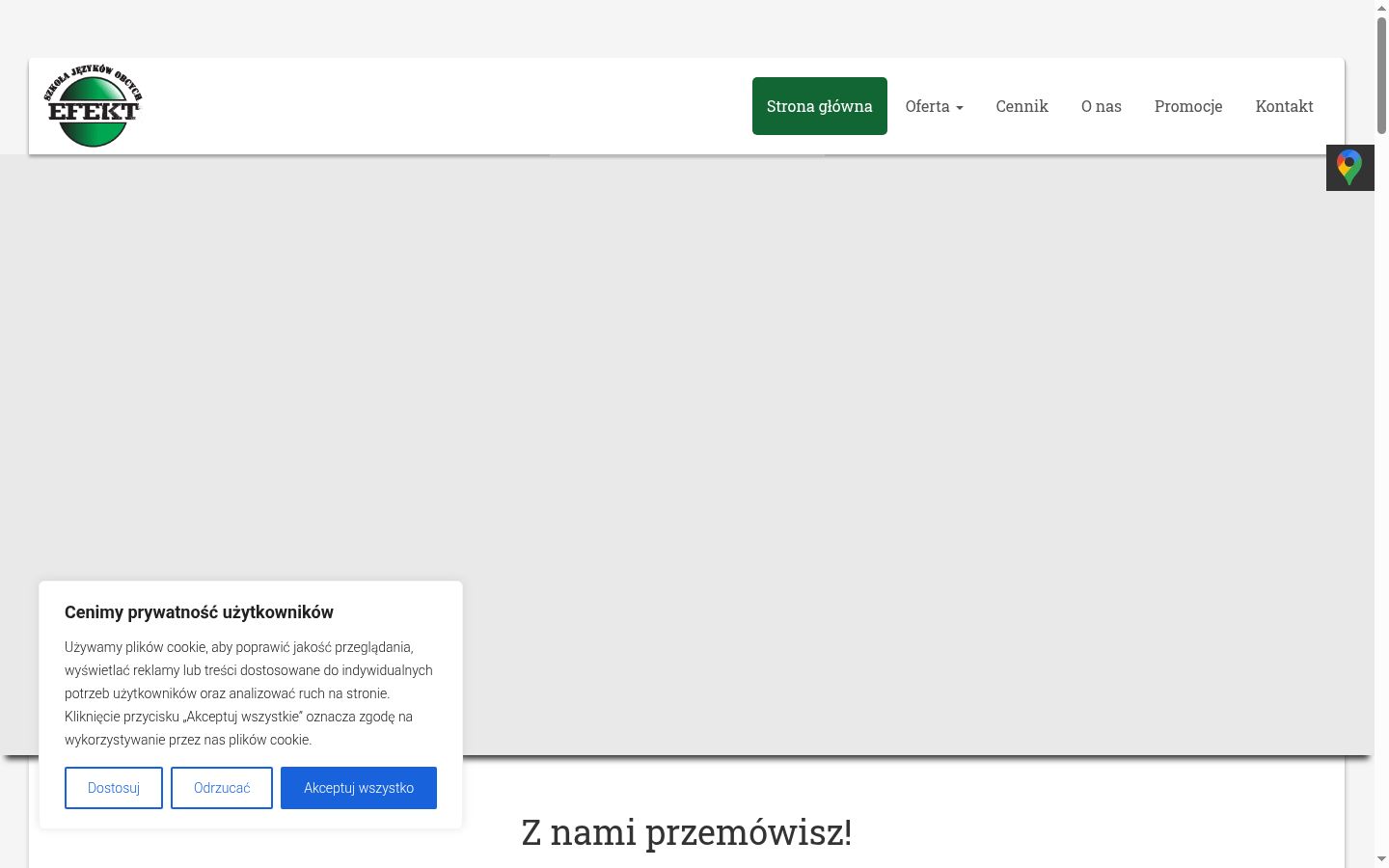Képernyőkép a bármilyen interakció előtt megjelenő hozzájárulási bannerről
