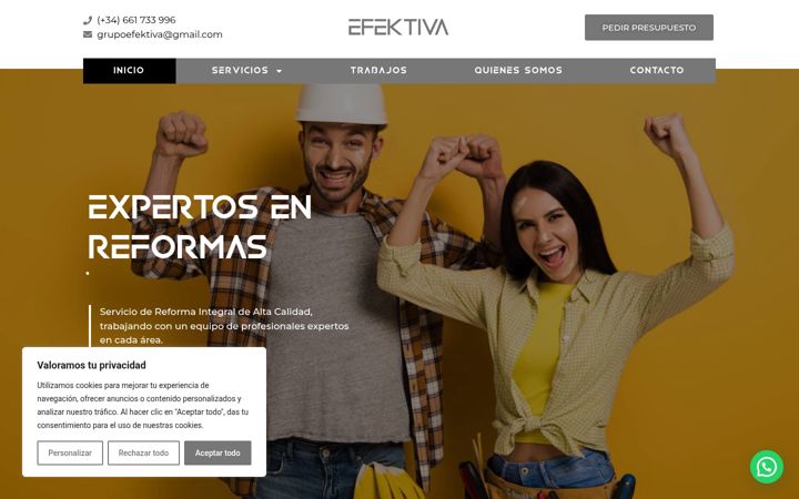 Екранна снимка на efektiva.es