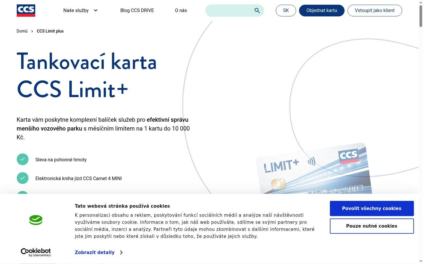 Snímek obrazovky baneru souhlasu zobrazeného před jakoukoli interakcí