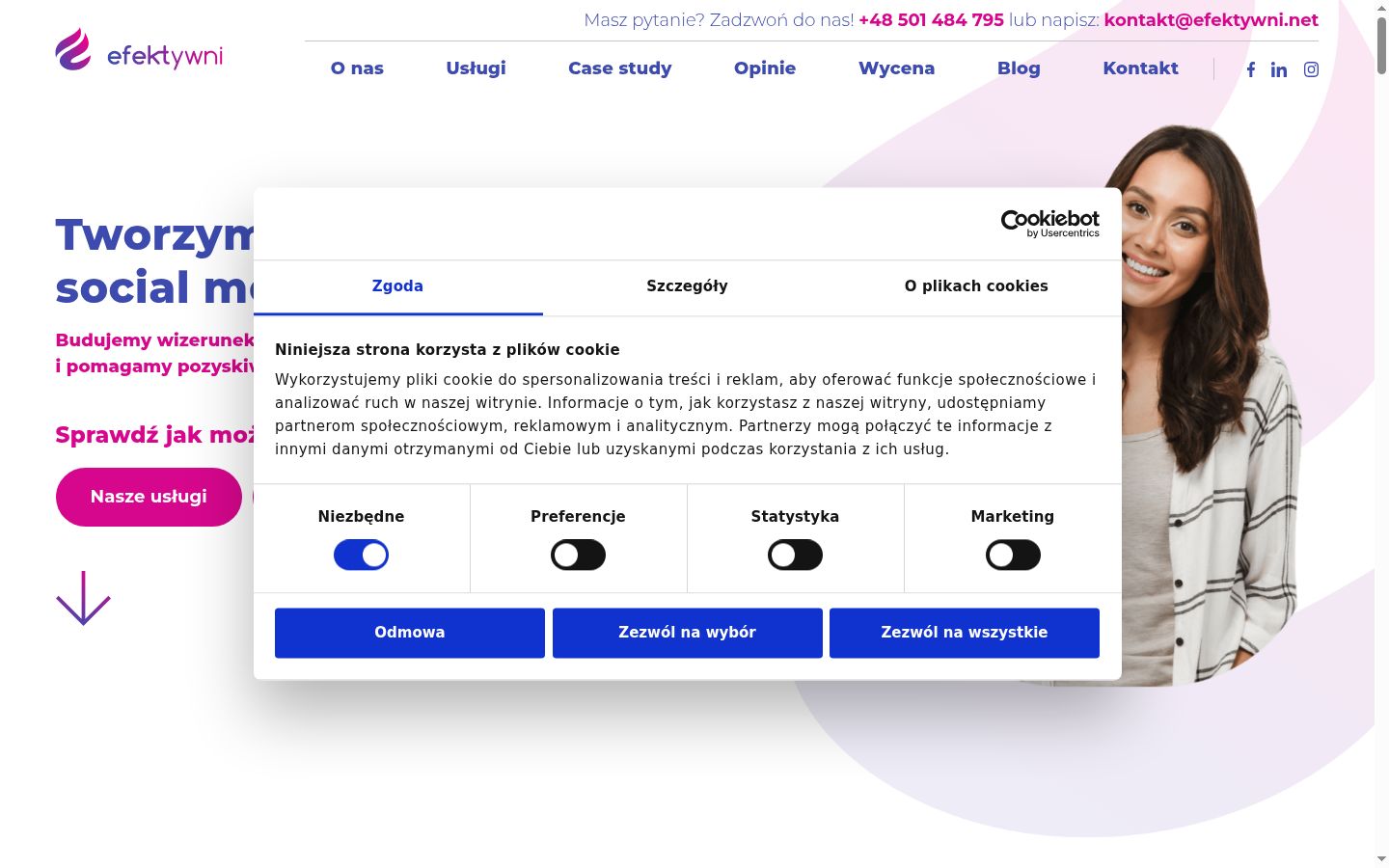 Sutikimo reklamjuostės, rodytos prieš bet kokią sąveiką, ekrano kopija