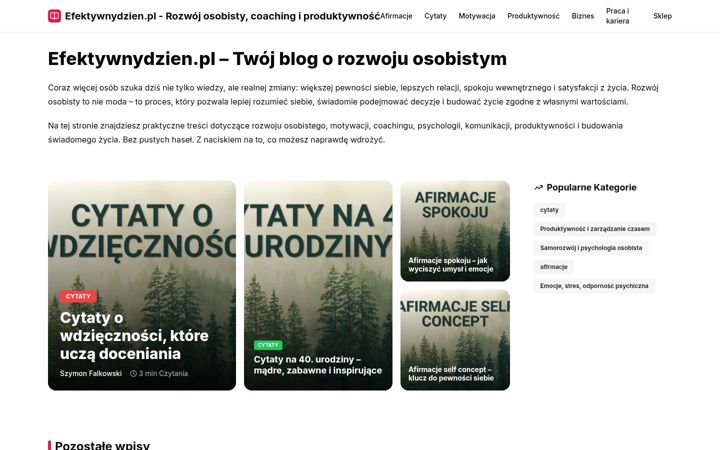 Screenshot ta' efektywnydzien.pl