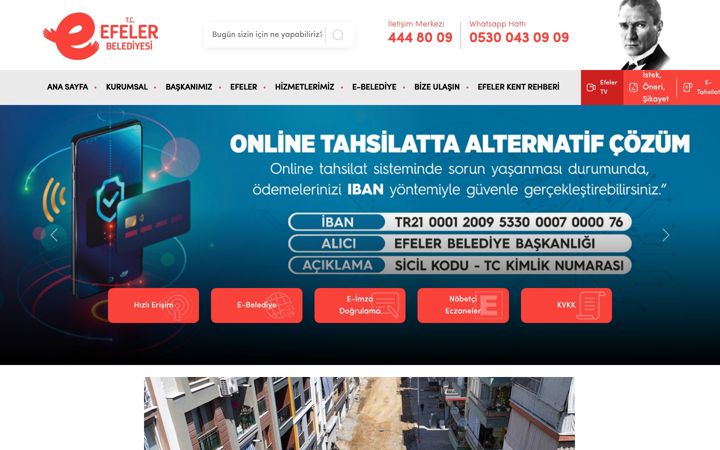 Screenshot von efeler.bel.tr
