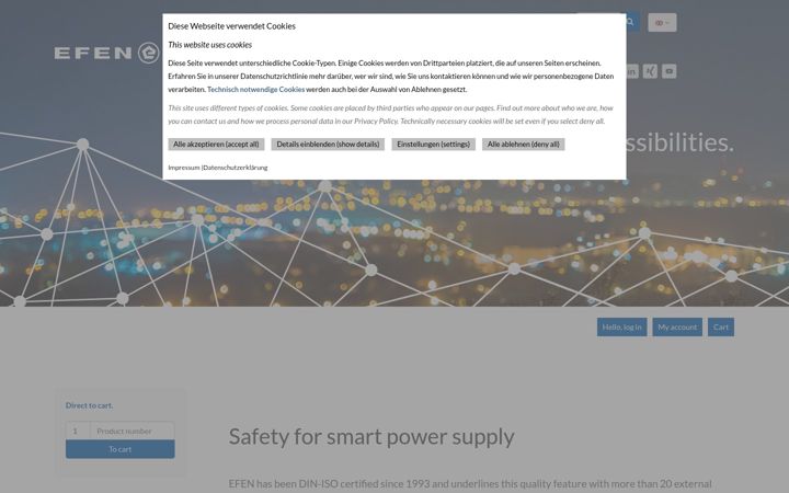 Screenshot of efen-sales.com
