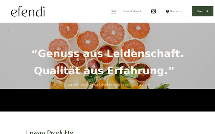 Screenshot of efendifrucht.de