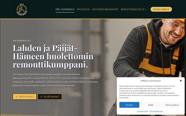 Snímek obrazovky efesaneeraus.fi