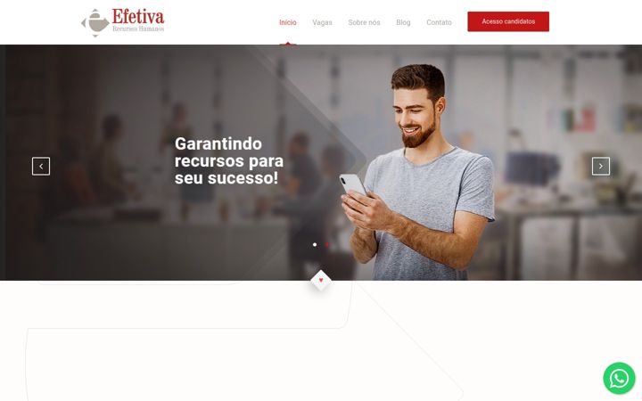 Skærmbillede af efetivarecursoshumanos.com.br