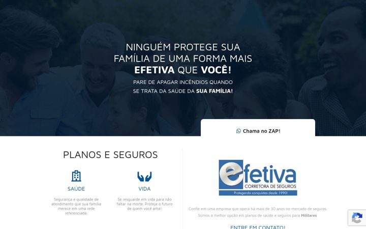 Screenshot von efetivaseguros.com.br