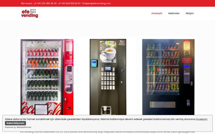Screenshot of efevending.com