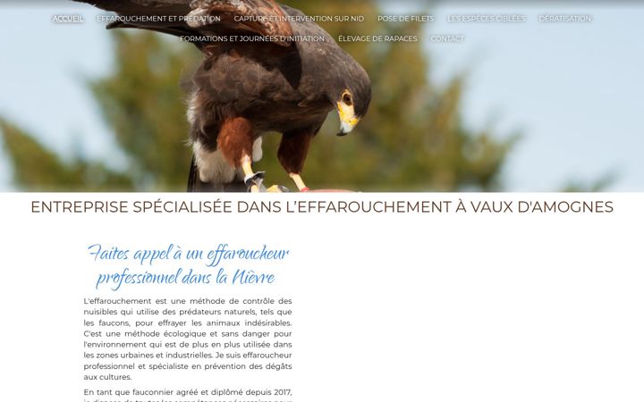 Screenshot di effarouchement-fauconnerie.fr