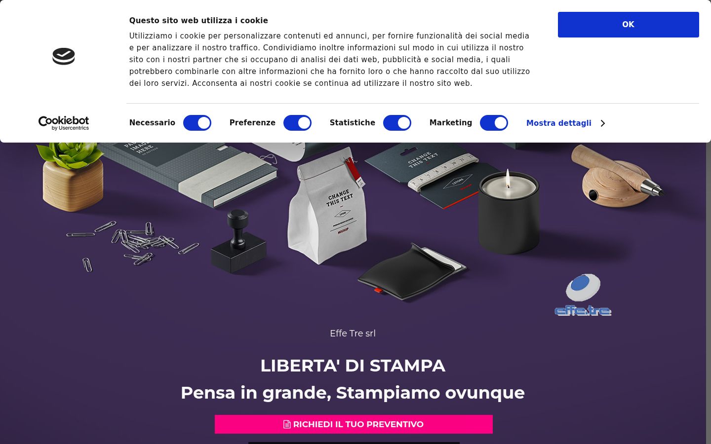 Snimka zaslona bannera za privolu prikazanog prije bilo kakve interakcije