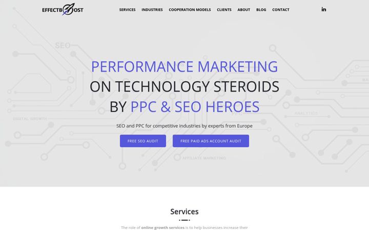 Screenshot of effectboost.com