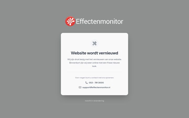 Screenshot of effectenmonitor.nl