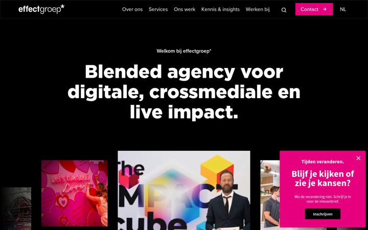 Screenshot ta' effectgroep.nl