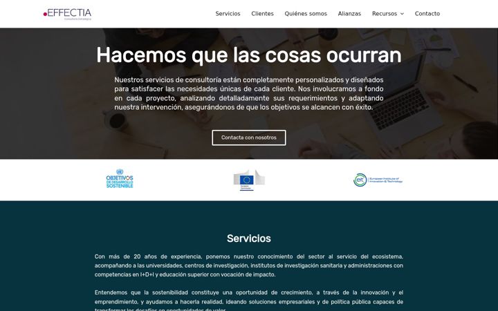 Screenshot of effectia.net