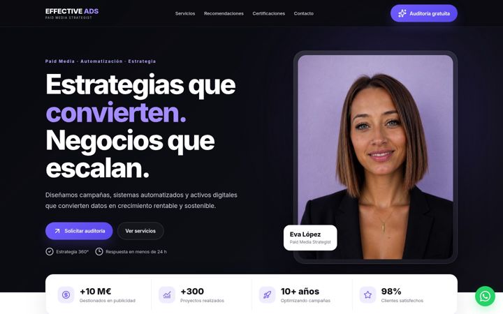 Screenshot of effectiveads.es