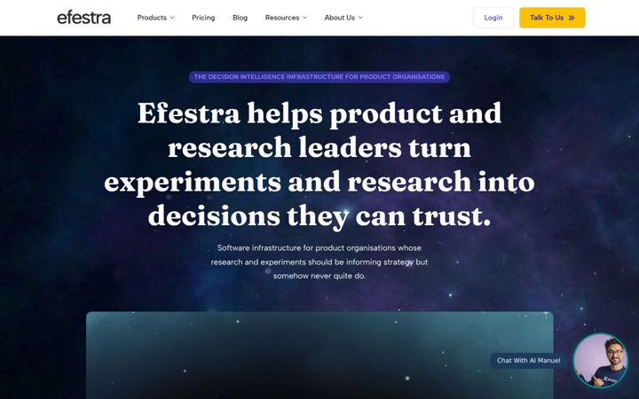 Screenshot of effectiveexperiments.com