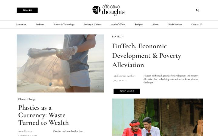 Screenshot of effectivethoughts.net
