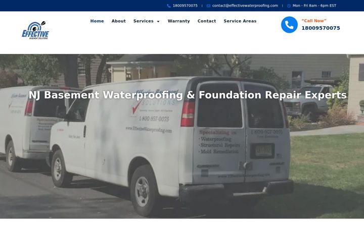 Screenshot of effectivewaterproofing.com