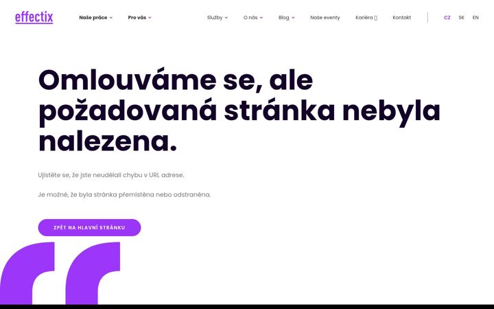 Snímek obrazovky effectixgroup.cz