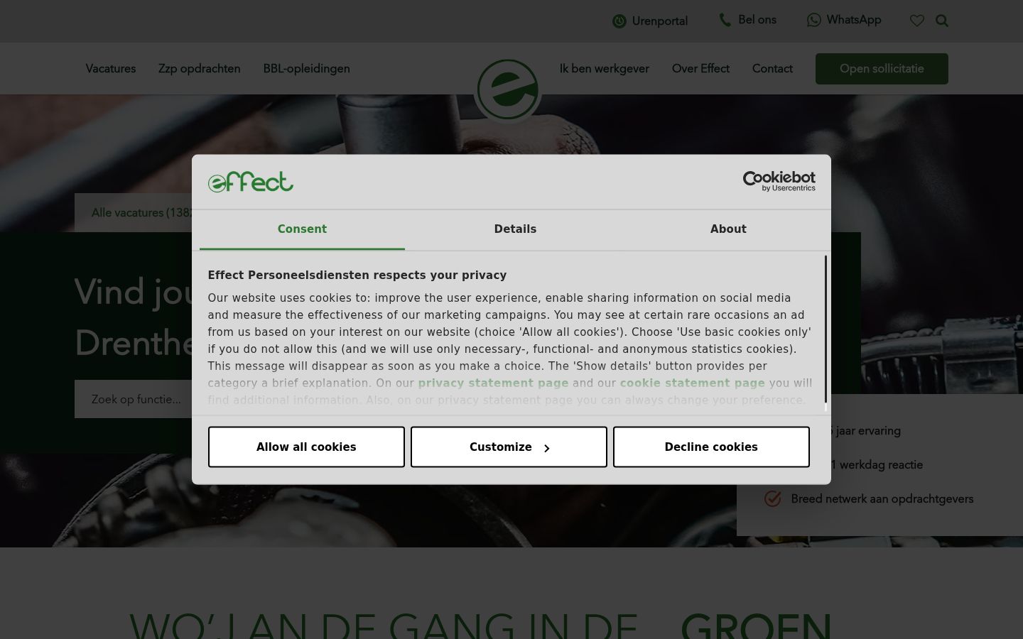 Screenshot tal-banner tal-kunsens muri qabel kwalunkwe interazzjoni