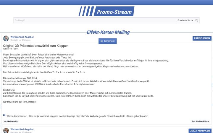 Screenshot of effekt-mailing.de