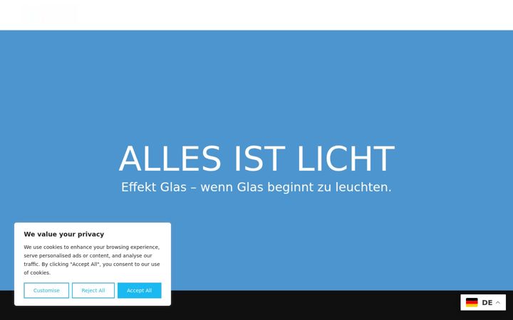 Screenshot του effektglas-gmbh.de