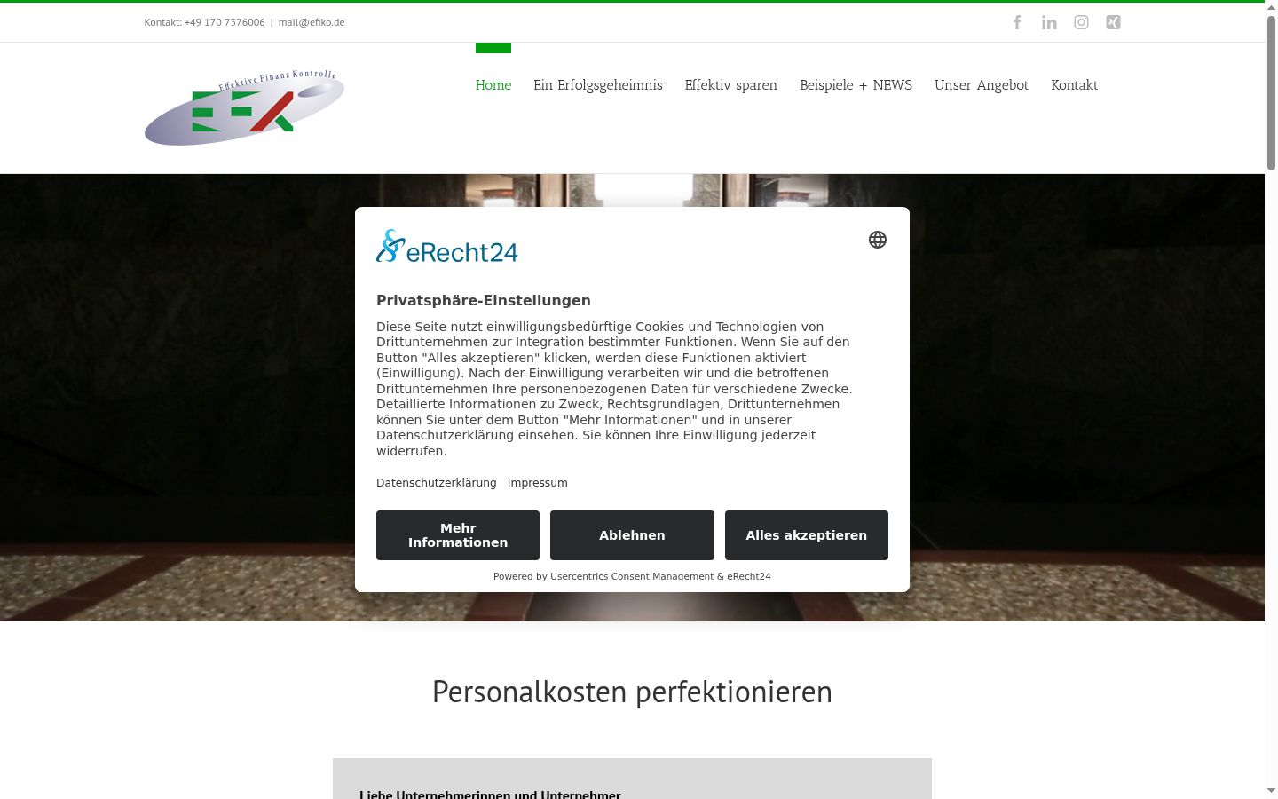 Screenshot tal-banner tal-kunsens muri qabel kwalunkwe interazzjoni