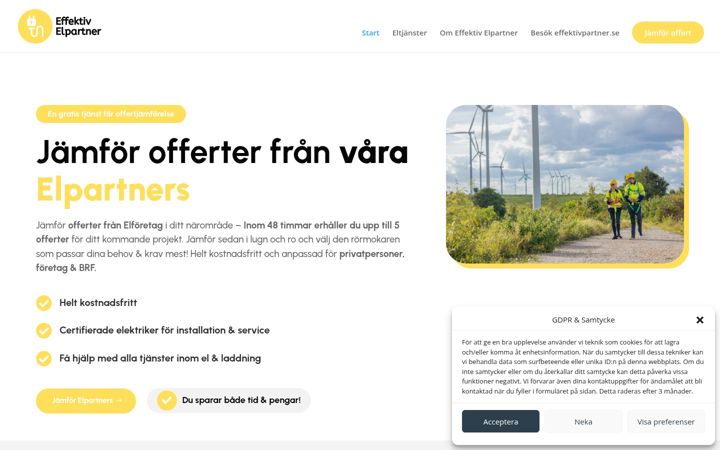 Captura de ecrã de effektivelpartner.se