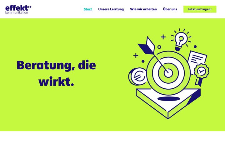 Screenshot of effektkommunikation.de