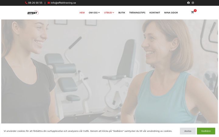 Captura de ecrã de effekttraning.se
