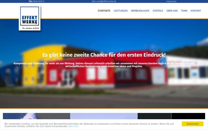 Screenshot of effektwerke.de