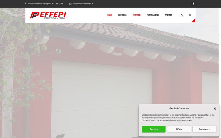 Screenshot of effepi-serramenti.it