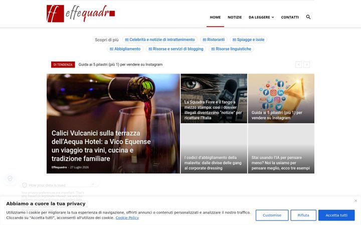Screenshot of effequadroblog.it