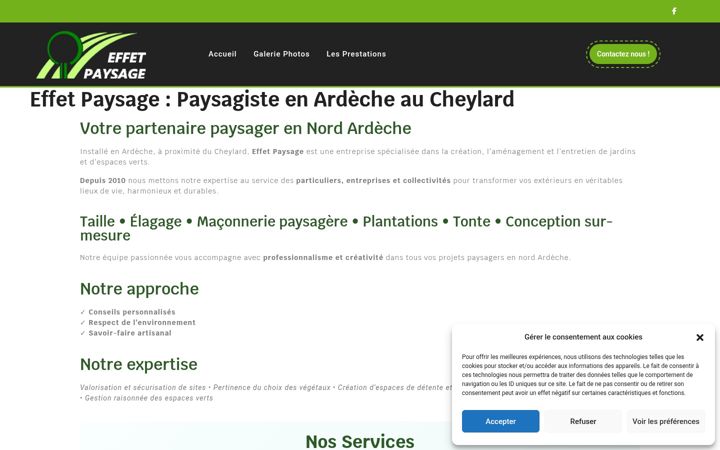 Screenshot of effetpaysage.fr