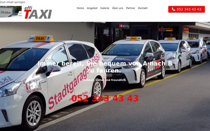 Screenshot of effi-taxi.ch