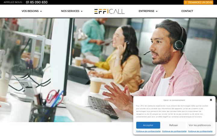 Screenshot di efficall.fr